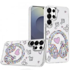 Samsung s26 Ultra Resin Epoxy Design Diamond Metal Edged Hybrid Case - G