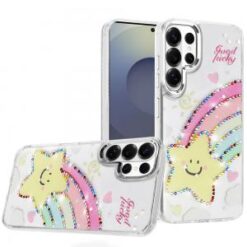 Samsung s26 Ultra Resin Epoxy Design Diamond Metal Edged Hybrid Case - H