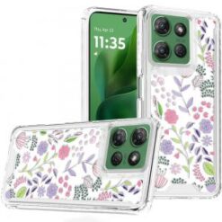 Moto G Power 5G 2026/2025 Beautiful TPU Designs Case Case - Purple and Green Wildflowers