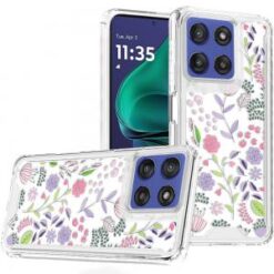 Moto G Stylus 5G 2026/2025 Beautiful TPU Designs Case Case - Purple and Green Wildflowers