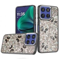 Moto G Stylus 5G 2026/2025 Cute Butterfly Ornaments Diamonds Shimmer Matching Metallic HQ Hybrid
