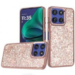 Moto G Stylus 5G 2026/2025 Cute Butterfly Ornaments Diamonds Shimmer Matching Metallic HQ Hybrid