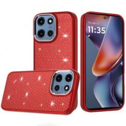 For Moto G 5G 2025/2026 - G Play 2026 - Beautiful Diamond Metallic Design Metal Chrome Edged Hybrid