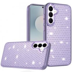Samsung s26 Plus Beautiful Diamond Metallic Design Metal Chrome Plusd Hybrid - Purple