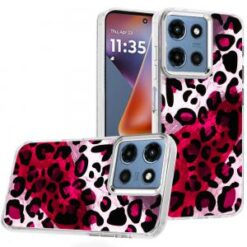 For Moto G 5G 2025/2026 - G Play 2026 - Beautiful Epoxy Designs With Chrome Metallic Edges Hybrid -