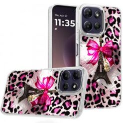 Moto G Power 5G 2026/2025 Beautiful Epoxy Designs With Chrome Metallic Edges Hybrid - 3