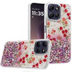 Moto G Power 5G 2026/2025 Beautiful Epoxy Designs With Chrome Metallic Edges Hybrid - 5