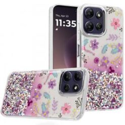 Moto G Power 5G 2026/2025 Beautiful Epoxy Designs With Chrome Metallic Edges Hybrid - 6