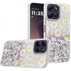 Moto G Power 5G 2026/2025 Beautiful Epoxy Designs With Chrome Metallic Edges Hybrid - 7