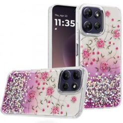 Moto G Power 5G 2026/2025 Beautiful Epoxy Designs With Chrome Metallic Edges Hybrid - 8