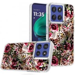 Moto G Stylus 5G 2026/2025 Beautiful Epoxy Designs With Chrome Metallic Edges Hybrid - 1