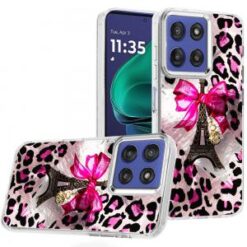 Moto G Stylus 5G 2026/2025 Beautiful Epoxy Designs With Chrome Metallic Edges Hybrid - 3