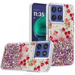 Moto G Stylus 5G 2026/2025 Beautiful Epoxy Designs With Chrome Metallic Edges Hybrid - 5