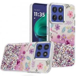 Moto G Stylus 5G 2026/2025 Beautiful Epoxy Designs With Chrome Metallic Edges Hybrid - 6