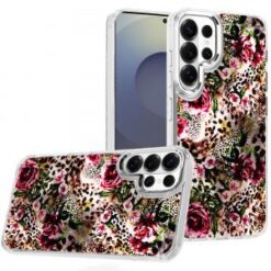 Samsung s26 Ultra Beautiful Epoxy Designs With Chrome Metallic Edges Hybrid - 1