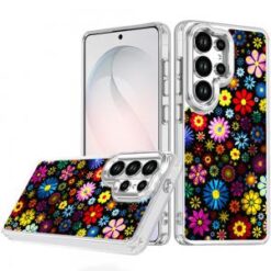 Samsung s26 Ultra Beautiful Epoxy Designs With Chrome Metallic Edges Hybrid - 2