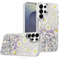 Samsung s26 Ultra Beautiful Epoxy Designs With Chrome Metallic Edges Hybrid - 7