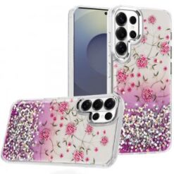 Samsung s26 Ultra Beautiful Epoxy Designs With Chrome Metallic Edges Hybrid - 8