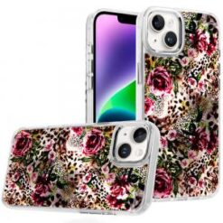 iPhone 13/14 Beautiful Epoxy Designs With Chrome Metallic Edges Hybrid - 1