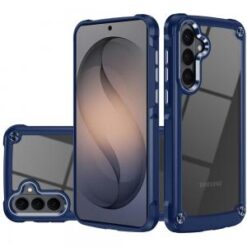 Samsung s26 Edge Ultimate CaseX Transparent Hybrid Case with Metal Buttons And Camera Edges - Bl