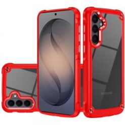 Samsung s26 Edge Ultimate CaseX Transparent Hybrid Case with Metal Buttons And Camera Edges - Re