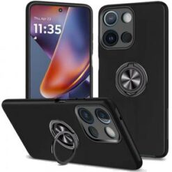 For Moto G 5G 2025/2026 - G Play 2026 - CHIEF Oil Painted Magnetic Ring Stand Hybrid Case Cover - Bl