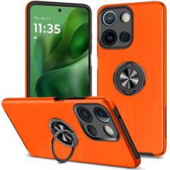 Moto G Power 5G 2026/2025 CHIEF Oil Painted Magnetic Ring Stand Hybrid Case Cover - Cosmic Orang