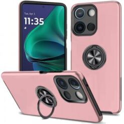 Moto G Stylus 5G 2026/2025 CHIEF Oil Painted Magnetic Ring Stand Hybrid Case Cover - Pink