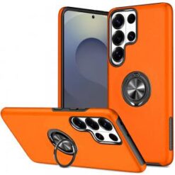 Samsung s26 Ultra CHIEF Oil Painted Magnetic Ring Stand Hybrid Case Cover - Cosmic Orange