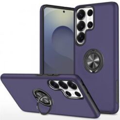 Samsung s26 Ultra CHIEF Oil Painted Magnetic Ring Stand Hybrid Case Cover - Dark Purple