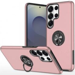 Samsung s26 Ultra CHIEF Oil Painted Magnetic Ring Stand Hybrid Case Cover - Rose Gold