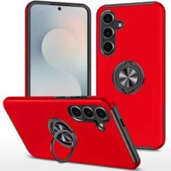 Samsung s26 CHIEF Oil Painted Magnetic Ring Stand Hybrid Case Cover - Red