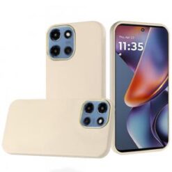 For Moto G 5G 2025/2026 - G Play 2026 - Classy Slick Chromed Around Hybrid Case Cover - White