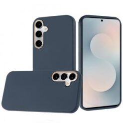 Samsung s26 Classy Slick Chromed Around Hybrid Case Cover - Dark Blue