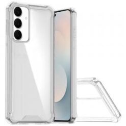 Samsung s26 Colored Shockproof Transparent Hard PC TPU Hybrid Case Cover - Clear/Clear