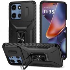 For Moto G 5G 2025/2026 - G Play 2026 - Complete Magnetic Metal Ring Stand Camera Protection Hybrid