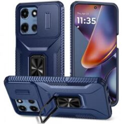 For Moto G 5G 2025/2026 - G Play 2026 - Complete Magnetic Metal Ring Stand Camera Protection Hybrid