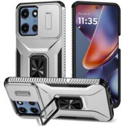 For Moto G 5G 2025/2026 - G Play 2026 - Complete Magnetic Metal Ring Stand Camera Protection Hybrid