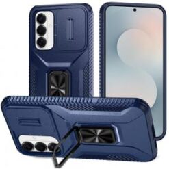 Samsung s26 Plus Complete Magnetic Metal Ring Stand Camera Protection Hybrid - Blue