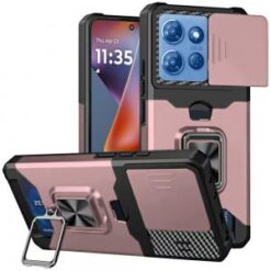 For Moto G 5G 2025/2026 - G Play 2026 - Multi-Functional Card Magnetic Ring Stand Hybrid Camera Case