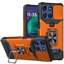 Moto G Stylus 5G 2026/2025 Multi-Functional Card Magnetic Ring Stand Hybrid Camera Case Cover -