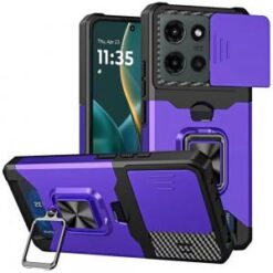 Moto G Stylus 5G 2026/2025 Multi-Functional Card Magnetic Ring Stand Hybrid Camera Case Cover -