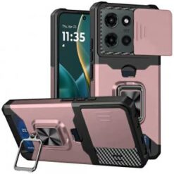 Moto G Stylus 5G 2026/2025 Multi-Functional Card Magnetic Ring Stand Hybrid Camera Case Cover -