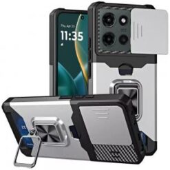 Moto G Stylus 5G 2026/2025 Multi-Functional Card Magnetic Ring Stand Hybrid Camera Case Cover -