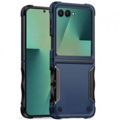 Samsung Z Flip 7 Exquisite Tough Shockproof Hybrid Case Cover - Blue