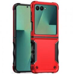 Samsung Z Flip 7 Exquisite Tough Shockproof Hybrid Case Cover - Red