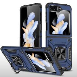 Samsung Z Flip 7FE / Flip 6 Robust Magnetic Kickstand Hybrid Case Cover - Blue