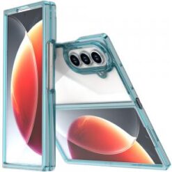 Samsung Z Fold 7 Transparent Hybrid Shockproof Case Cover - Blue
