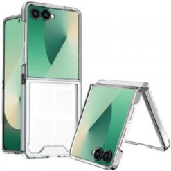 Samsung Z Flip 7 Transparent Hybrid Shockproof Case Cover - Clear