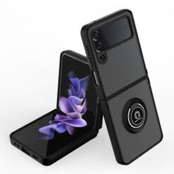 Samsung Z Flip 7FE / Flip 6 Unique Flip Magnetic Ring Stand Transparent Hybrid Case Cover - Clea